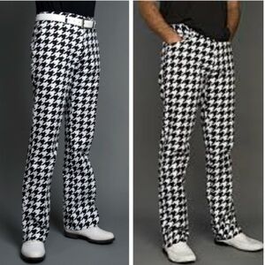 LOUDMOUTH OAKMOUNT HOUNDSTOOTH PANTS SIZE 40